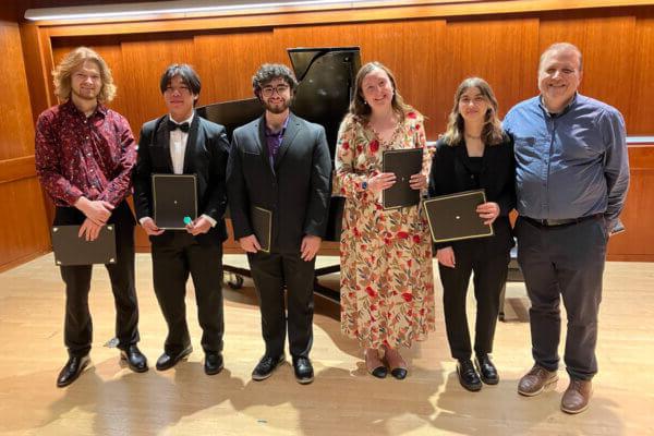 Darian Angel with other Sidney Forrest Clarinet Competition winners